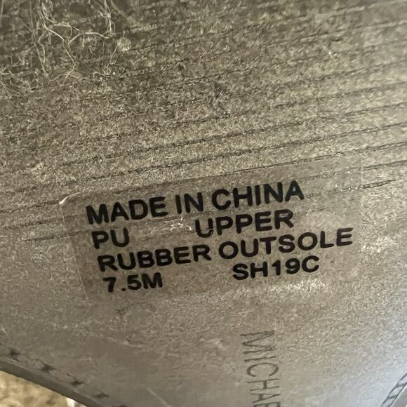 Michael Kors Black Augustine Woven Ankle Boots Size 7.5 Open Weave - Picture 15 of 15